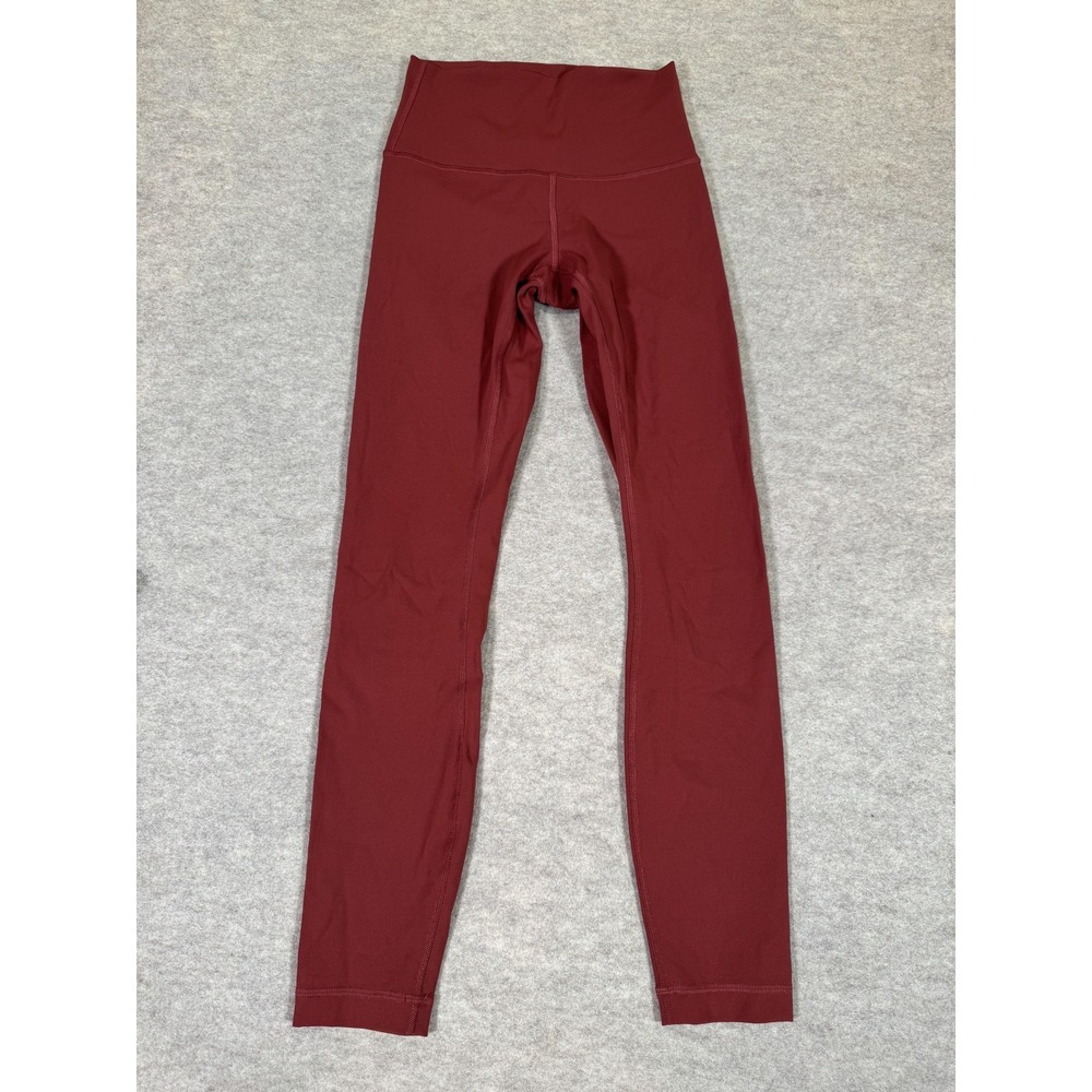 Lululemon Leggings Womens 2 Red High Rise Ankle Yoga Athletic Gym Tight Pants